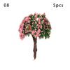 Artificial Scenery Trees Railroad Decoration Miniature Flower Tree Building Landscape Accessories