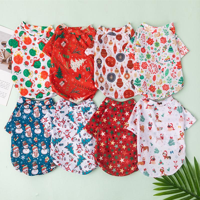 Новая рождественская одежда для собак Китайский Новый год Тедди Тхан Медведь Померанский шпиц Кошка Домашнее животное