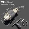 1/2"-20UNF Drill Chuck 2-13MM/1.5-10MM Quick Change 1/4" Hex Shank/SDS /1/2" Square Socket Adapter For Wrench Conversion Tools