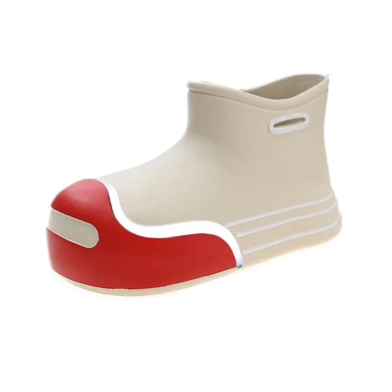 Резиновые сапоги женские 2024 новые модные кавайные водонепроницаемые резиновые туфли милые детские женские резиновые сапоги удобные садовые рабочие туфли женская обувь