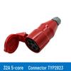 Weipu TYP285 6823 32A 5-Pin Industrial Plug & Socket, IP44 Surface/Flush Mount