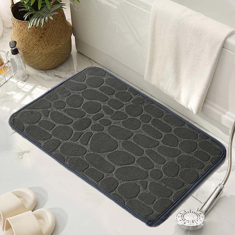 Non-slip Bathroom Floor Mat Cobblestone Shower Doormat Practical Bath Mat