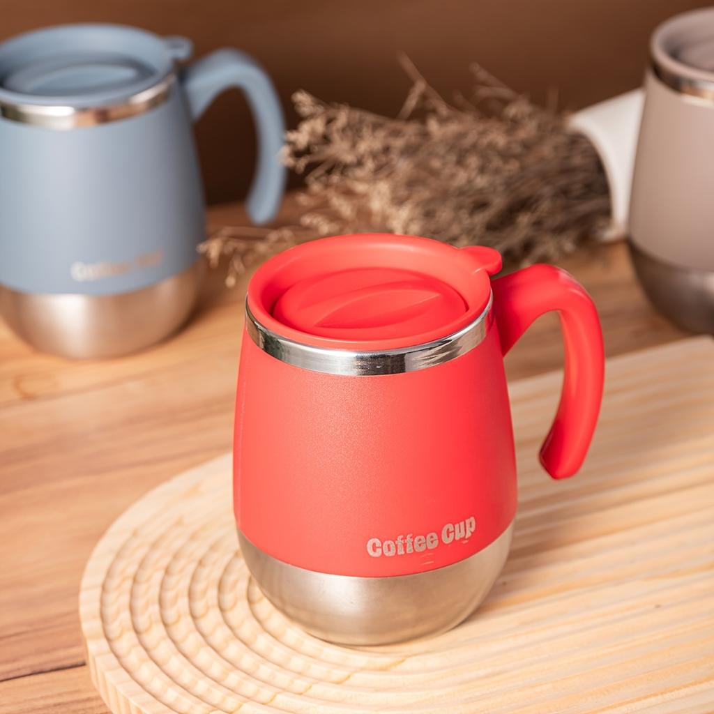 1 шт. 500 мл термокружка из нержавеющей стали с крышкой, двухстенная вакуумная термокружка для горячих и холодных напитков, идеально подходит для дома