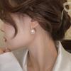 Серьги с розовым жемчугом: Женские серьги-пусеты класса люкс в французском стиле для осени/зимы 2025