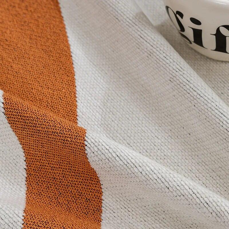 Одеяло Ins, простой чехол для дивана-кровати, дивана, большое хлопковое вязаное одеяло с кисточками, однотонное, скандинавское, декоративное, для спальни, ручная работа