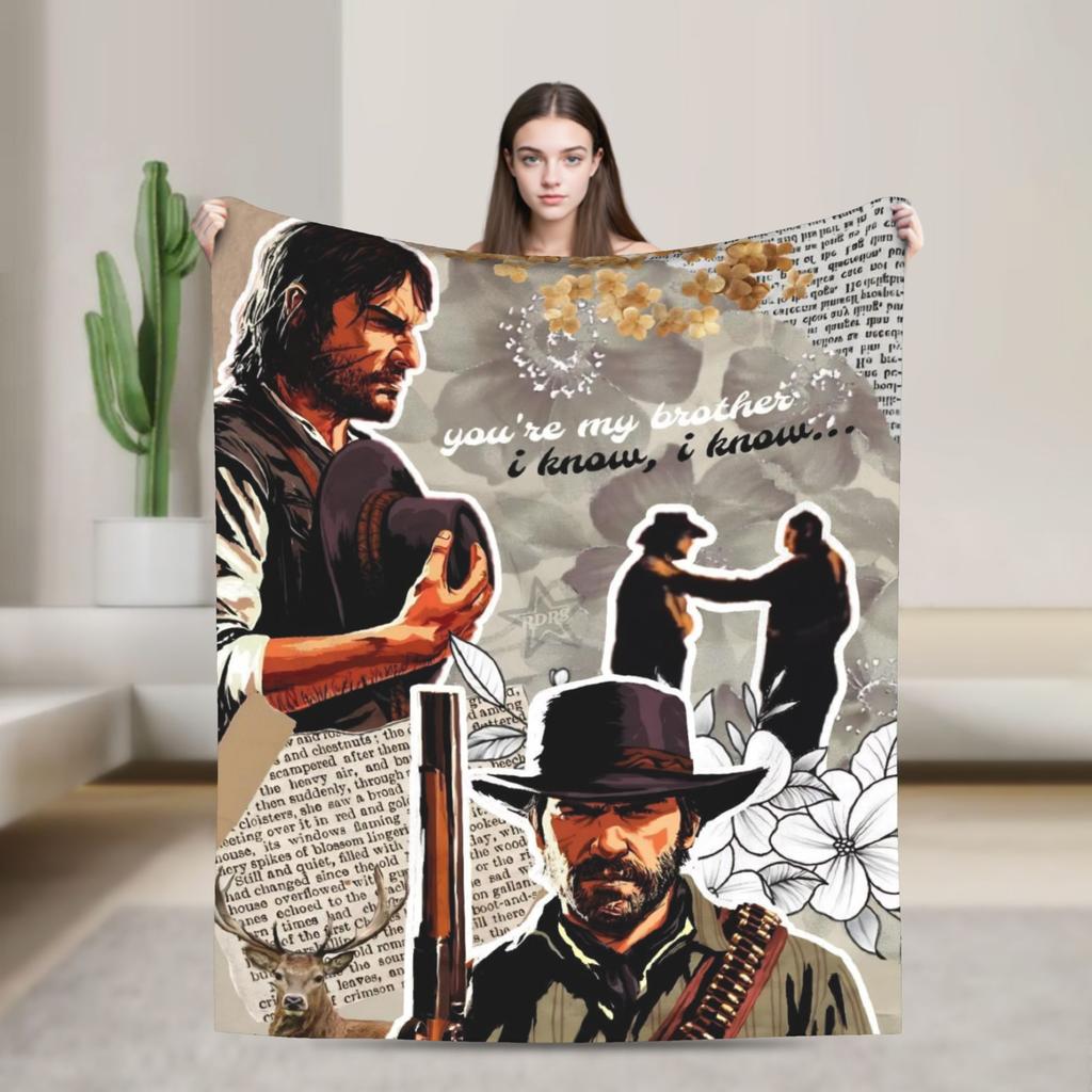 Плед Arthur Morgan Ультрамягкий Плед-покрывало для кровати 50x60 дюймов Различные размеры Пледы и одеяла