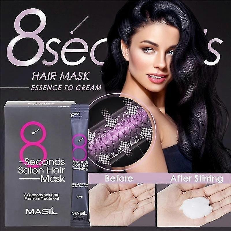 10pcs 8 Second Salon Hair Mask Hair Care Premium Treatment Keratin Repairing Supple Hydration Cream Dry Damaged Hair Repair Mask