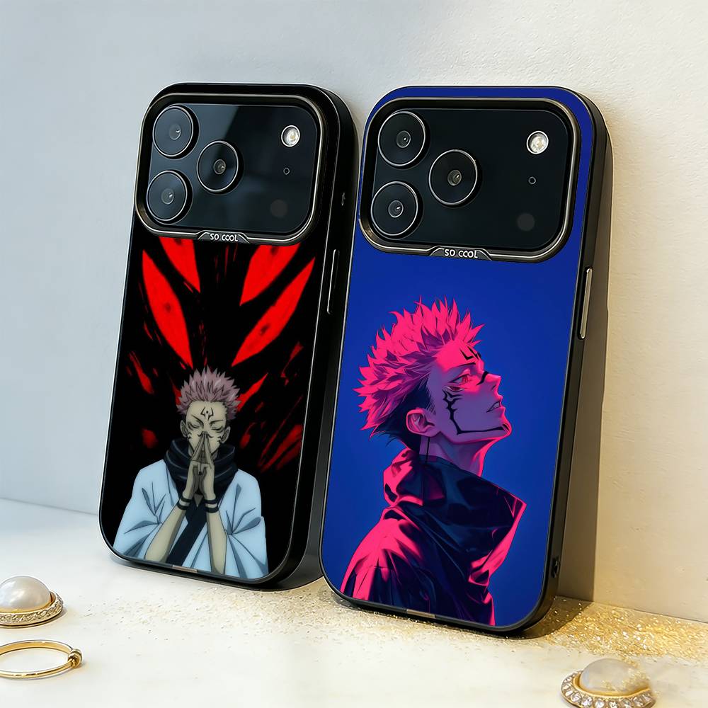 Чехол для телефона J-Jujutsu K-Kaisen Gojo Sukuna для iPhone17,16,15,14,13,12,11,Pro,MAX Серый Матовый Силиконовый Черный Чехол