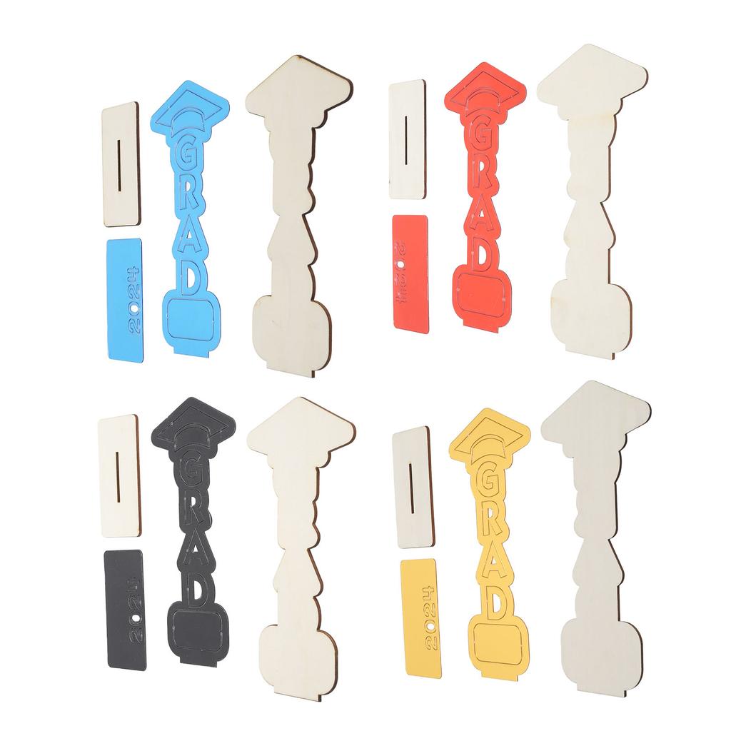 Graduation Wooden Ornament Versatile Desktop Graduation Decoration for Porch Balcony Living Room