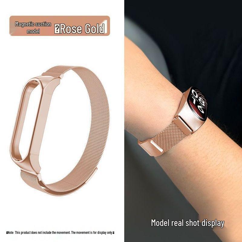 Миланский магнитный ремешок из нержавеющей стали для Xiaomi Band 7/6/5/4/3 NFC