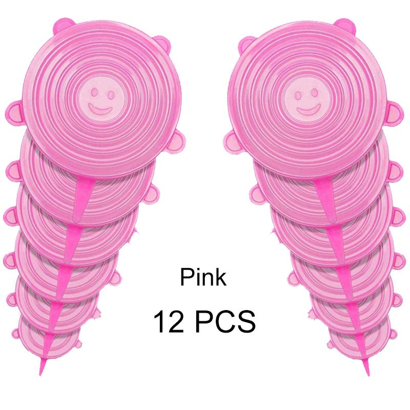 6/12 шт. многоразовые силиконовые эластичные крышки, универсальная крышка, силиконовая крышка для чаши, кастрюли, силиконовая крышка, крышка для приготовления пищи, свежая крышка, крышка для микроволновой печи