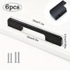 6 Pieces Aluminum Alloy Material Black Cabinet Pulls, American Solid Thickened Kitchen Cabinet Pulls, Drawer Knobs, Furniture Hardware