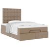 Cadre de lit ottoman - 120x200cm - Similicuir cappuccino - Rangement sous le lit - Matelas inclus