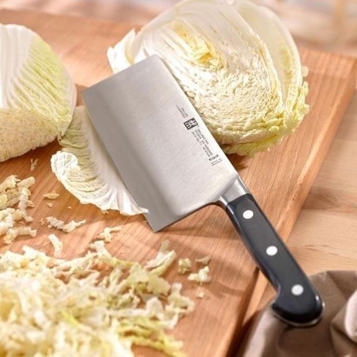 Couperet modèle Chinois série ZWILLING PRO lame 18cm Noir