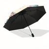 Gelatoni ShellieMay Duffy Automatic 3-Fold Cartoon Umbrella Design, Cute Cartoon Pattern, Portable Outdoor Umbrella, Perfect