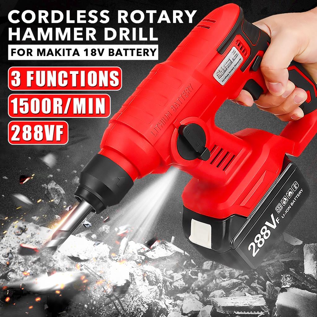 288VF Red Rechargeable Electric Impact Drill Rotary Hammer Cordless Brushles Hammer Electric Drill Tool