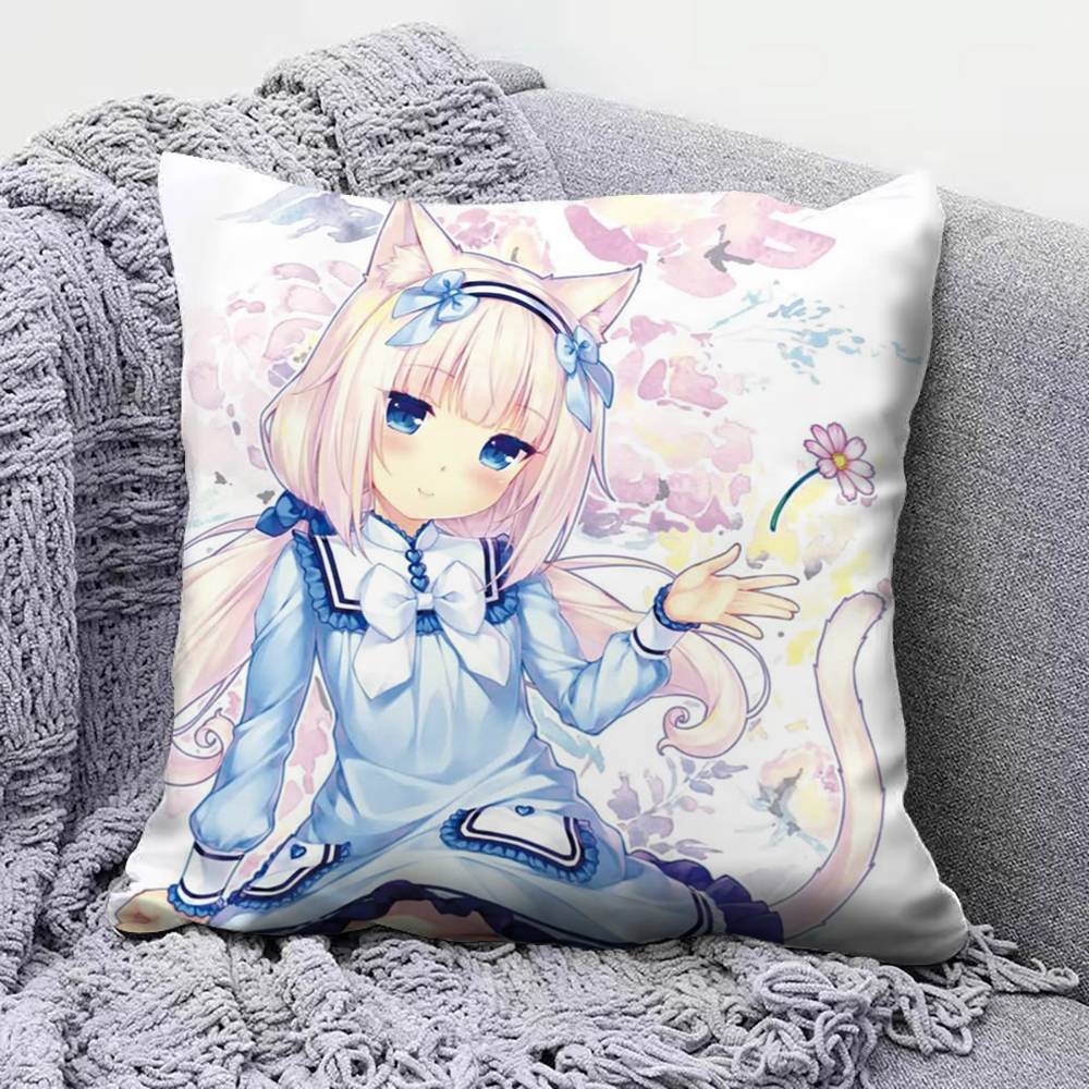 Аниме-игра Nekopara Девушка Чехлы на Подушки для Дивана и Декоративные Пользовательские Наволочки