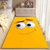 Cheerful Yellow Smiley Face suitable as a non-slip mat for the living room or bedroom sofa