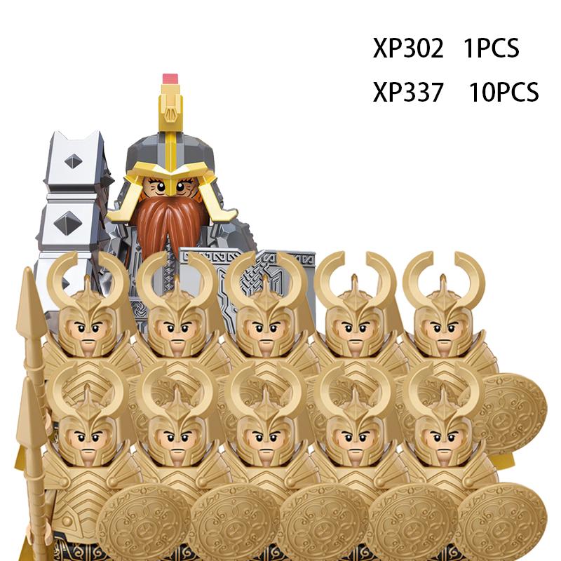 Medieval Elf Rohan Soldiers Guard Army Lotr Action Figures Mini Bricks Doll Assemble Building Blocks DIY Toys for Kid Gifts