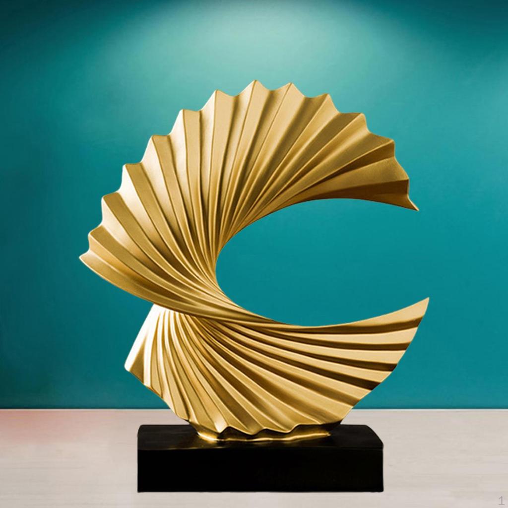 Ocean Wave Statue Abstract Sculpture Craft, Collectible, Centerpiece Creative Resin Figurine Desktop