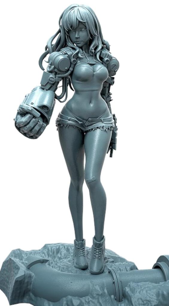 Nuts Planet Девушка-киборг с рукой гориллы Belford MKIII Набор из смолы T75035 1/24 (75мм) (Человек)
