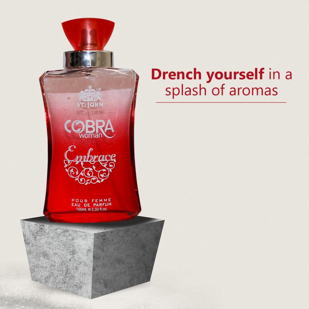 Свежие и успокаивающие женские духи, Женская парфюмерная вода, COBRA Embrace- Fresh (100 мл - упаковка 1 шт.)