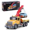 Tow Truck Toy Flatbed and Crane with Race Car Playset Large Toys Rescue Vehicle Push & Go,Lights Sounds,Kids Birthday Gift