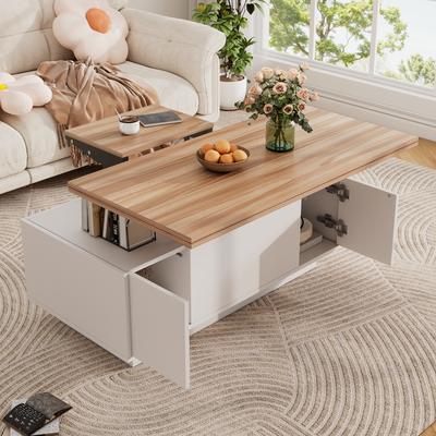 Modern Coffee Table with Double Lift Mechanism, Hidden Storage Space – Load Capacity Up To 50 Kg