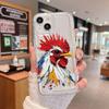 Акварельный петух Чехол для телефона для iPhone16 16pro 16E 15 Pro Max 11 12 13 14 Plus 7 8 XS Силиконовый ударопрочный чехол