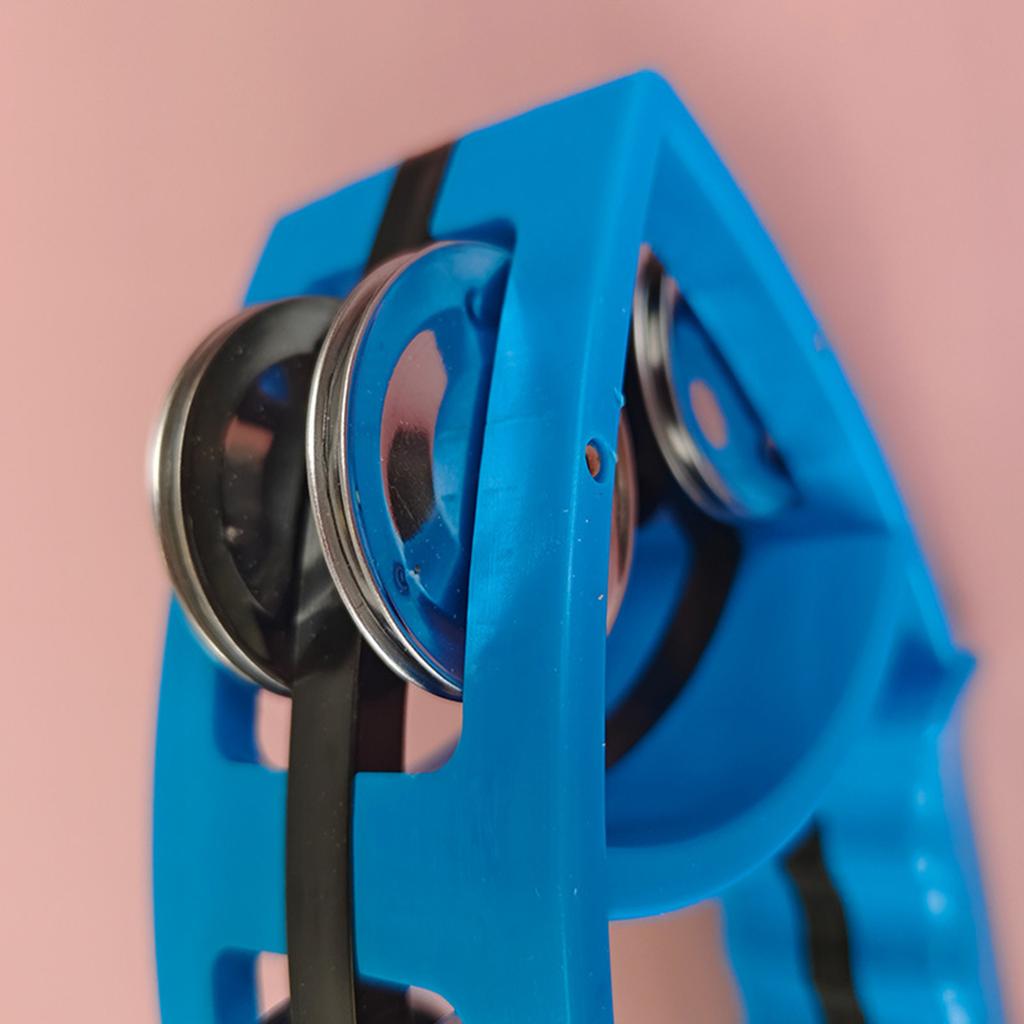 Двухрядный тамбурин в форме рыбы, ручной колокольчик, тамбурин в форме полумесяца, музыкальный инструмент для взрослых, детей, церкви, баров