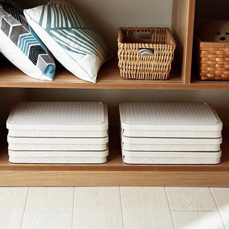 Folding Clothes Storage Boxes with Lid Wardrobe Living Room Clothing Toy Sundries Storage Box Home Drawer Organizer