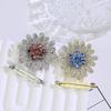 Korean Rhinestone Flower Brooch: Dual-Use Scarf Buckle & Pin Accessory