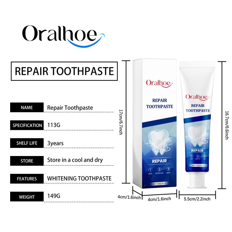Fluoride Free Toothpaste Dental Caries Repair Anti Decay Brightening Tooth Oral Cleaning Remove Stain Freshens Breath Toothpaste