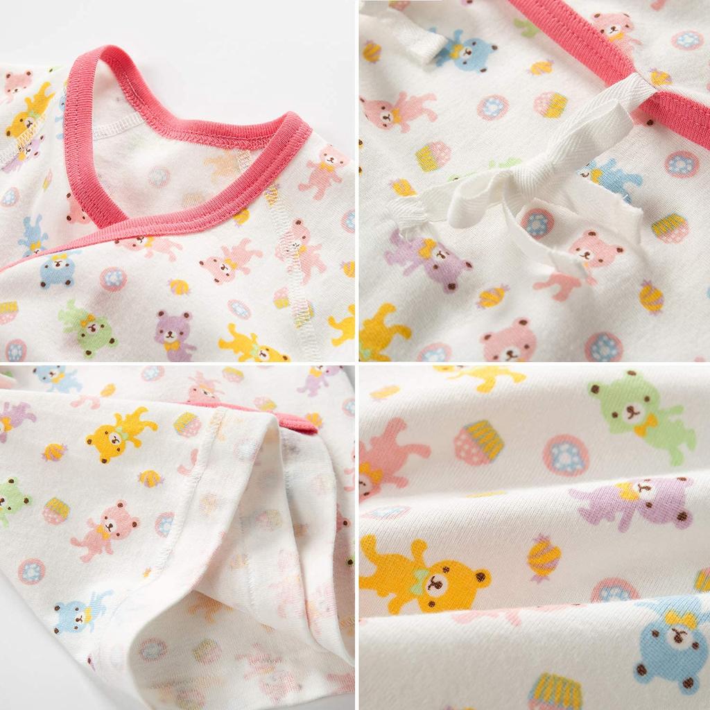 Litchii Guusii Комбинезон для новорожденного, хлопок, с длинным рукавом, милое розовое белье, набор из 6 предметов, майки, майки, 100% одежда,