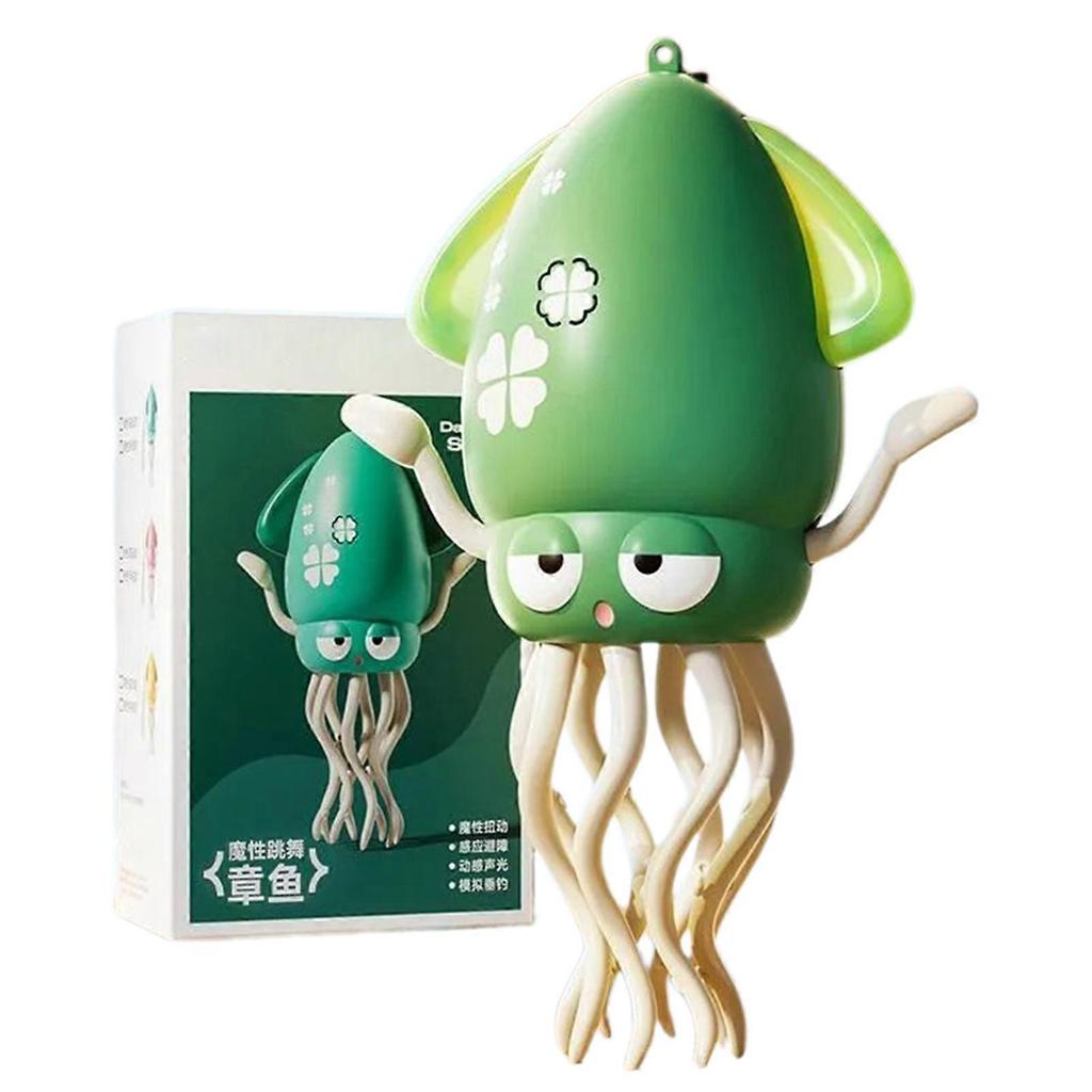 Kids Musical Dancing Squid Toy, Walking Crawling Auto-Avoid Octopus Toy with Music & Lights, STEM Gift