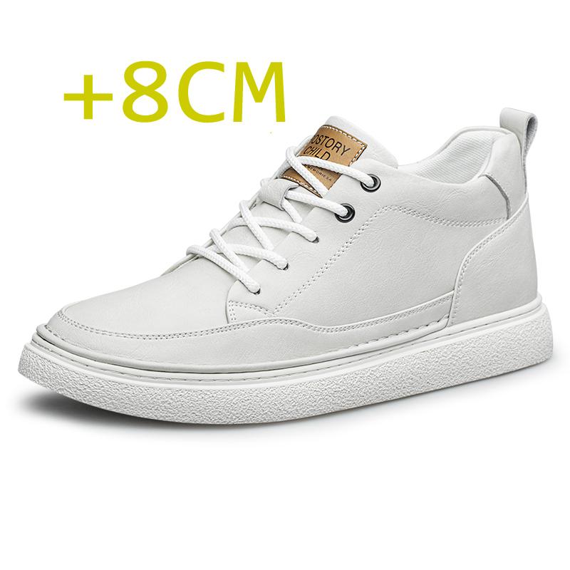 Модные белые кроссовки на толстой подошве Мужская уличная обувь Обувь для увеличения роста 6/8 см Мужская формальная обувь Мужская обувь Роскошные оксфорды