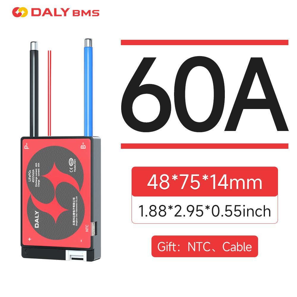 Daly Hardware BMS 4S Lifepo4 8S 24V 10S 36V 13S 48V Li-ion 3S 7S 12S 14S 16S 15A 20A 40A 60A with NTC Key Switch e-Bike Scooter