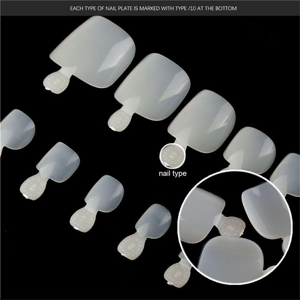 100Pcs Manicure Nail Extension Nail Art Foot Tips Toe NailsTips False Toe Nails Toenail Tablet