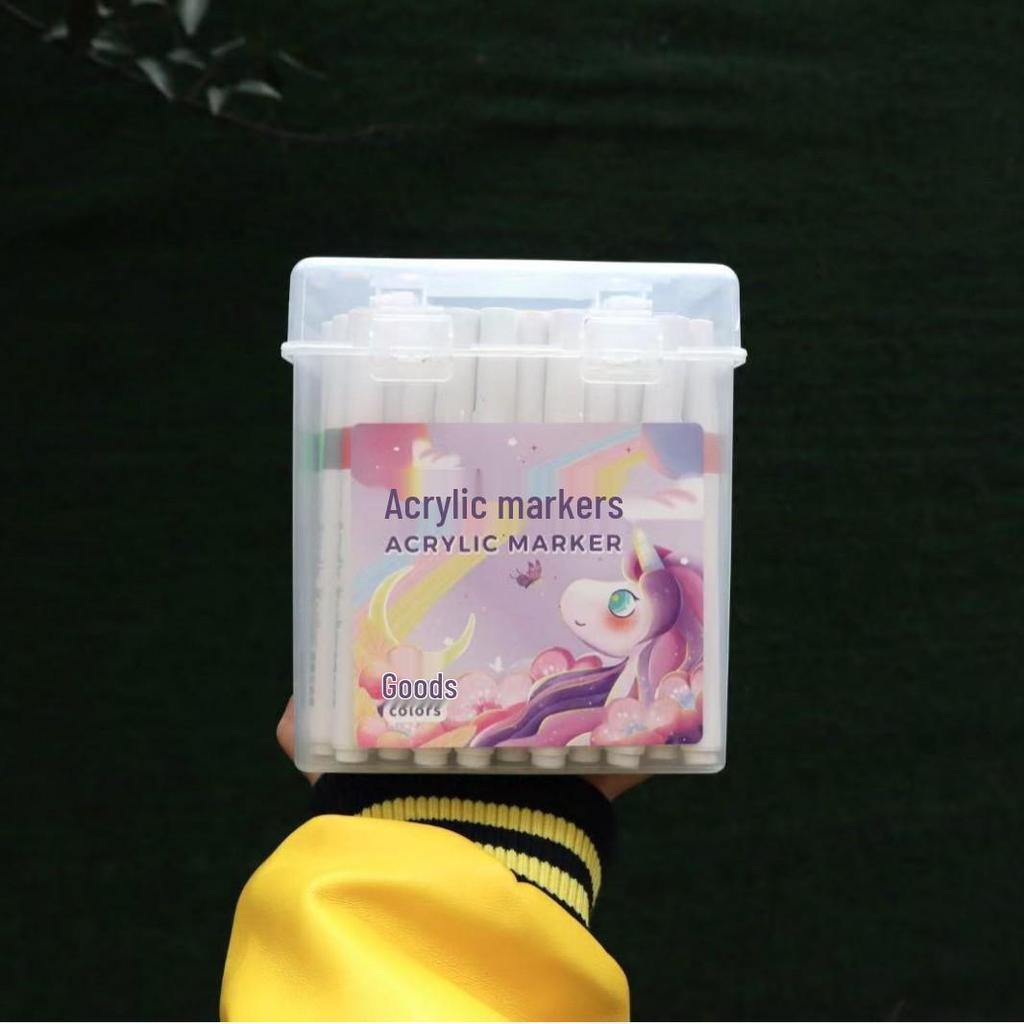 Акриловый маркер - Смываемый, Не растекающийся, Быстросохнущий, Наслаиваемый, Водостойкий маркер для искусства и школы.