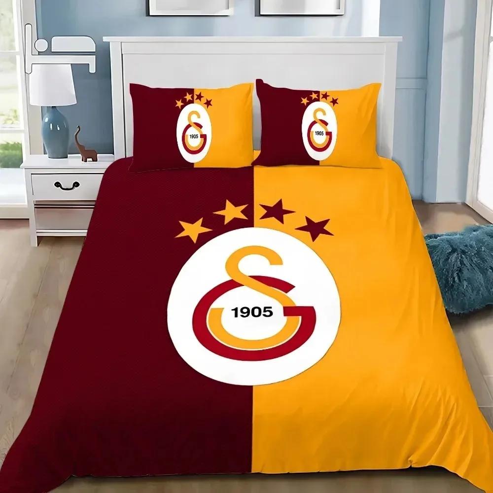 Duvet Cover Pillowcases Logo Football Club GGalatasaray 3D Printed Bedding Set, for Adult Girl Boy Gift,Birthday Gift