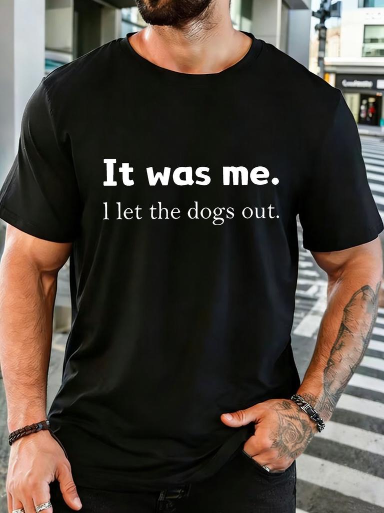 Unisex Funny Dog Slogan Letter Graphic Cotton Short Sleeve Tee Crew Neck Soft Male Summer Casual Breathable Daily Street Wear Top