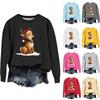 Women's Fashion Casual Long Sleeve Loose Christmas Printed Sweatshirt