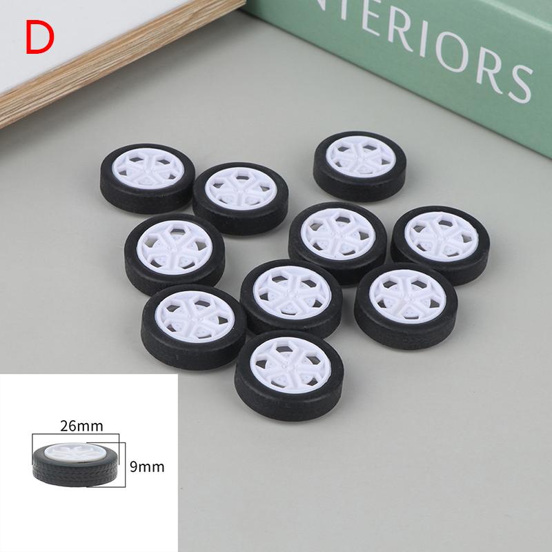 10 шт. игрушечных резиновых колес для ПК, покрышек, сделай сам, мини-технология, 4WD, цветные покрышки, отверстие