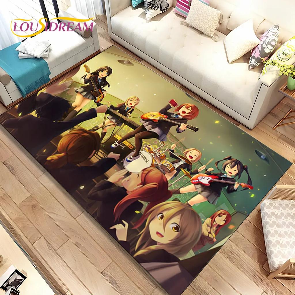 K-ON мультфильм милый ковер в стиле Лолиты Kawaii для девочек, ковер для гостиной, спальни, дивана, коврик для украшения, нескользящий напольный коврик 3D