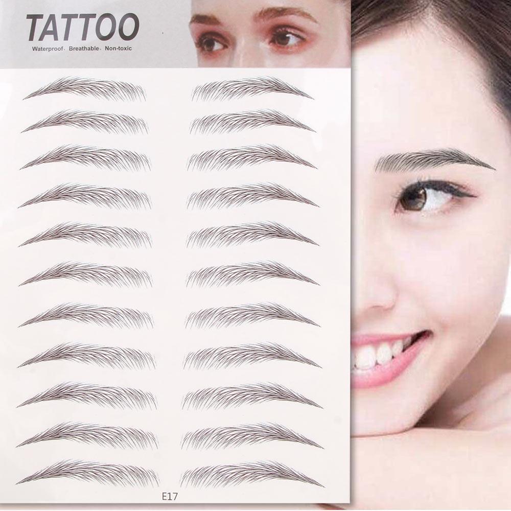 4D волосы, как брови, макияж, водостойкие переносные татуировки, наклейки, долговечные, улучшающие натуральную женщину, накладные брови, косметический инструмент
