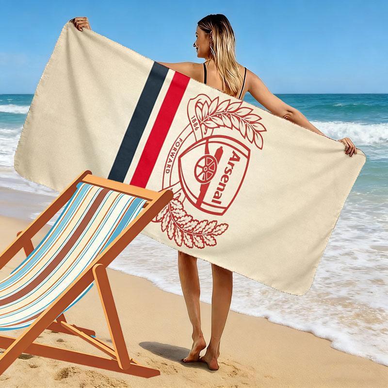 Arsenal F Print Beach Towel, Large Soft Quick Dry Towel for Beach Camping Swimming
