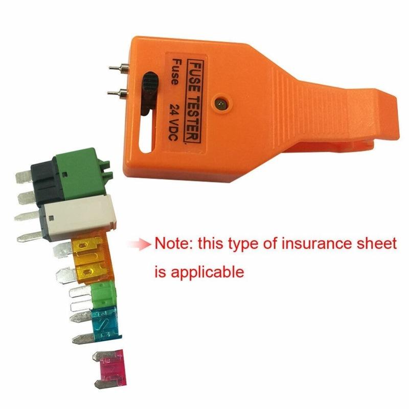 Fuse Tester DC 24V Automotive Tester Blade Puller Multi-Functional Car Checker Puller Removal Tool for Mini/Standard Blade
