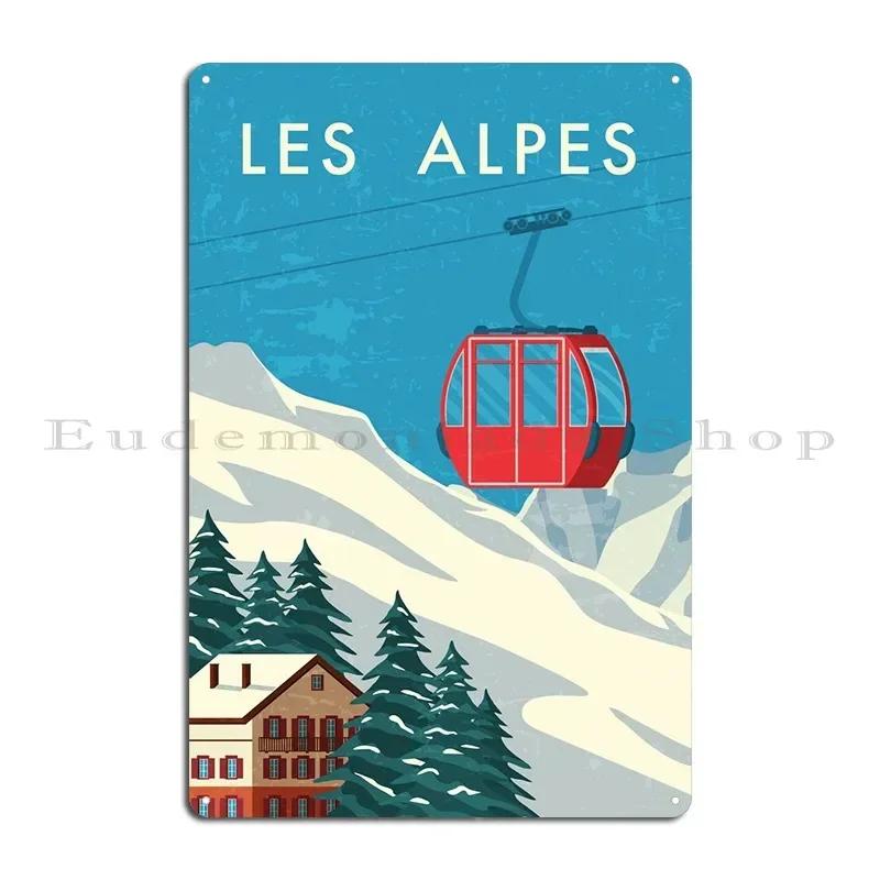 Alps Austria Switzerland Metal Plaque Poster Create Create Wall Cave Printed Designing Tin Sign Poster