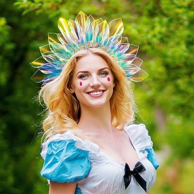 Светодиодная светящаяся повязка на голову с 3 режимами вспышки, светящийся пленочный материал, светящиеся праздничные головные уборы, вечеринки, фестивали, дни рождения, декор