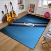 Blue Lightning Bolt Design Patterned carpet, non slip mat suitable for living room and bedroom sofas